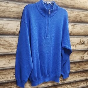 Bogner Men's Blue Half-Zip Sweater